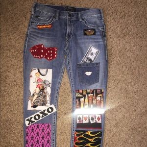 Custom designed jeans